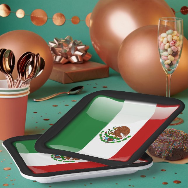 Flag of Mexico Paper Plate (Multi)