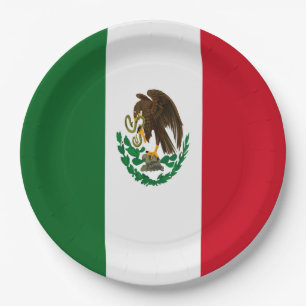 Flag of Mexico Paper Plate