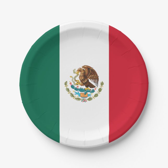 Flag of Mexico Paper Plate (Front)