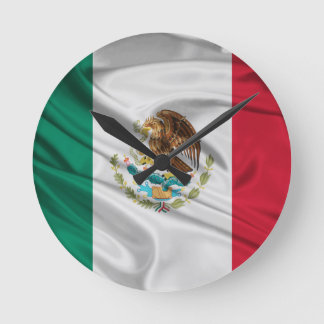 Flag of Mexico Round Clock