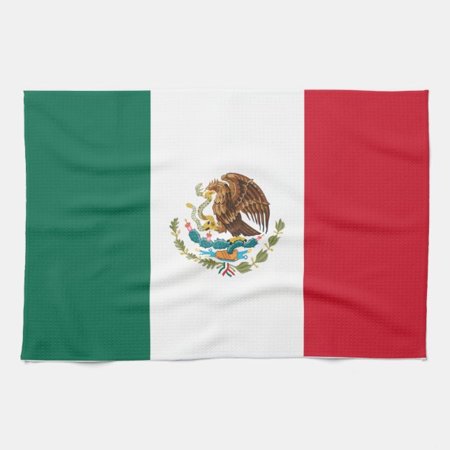 Flag of Mexico Tea Towel (Horizontal)