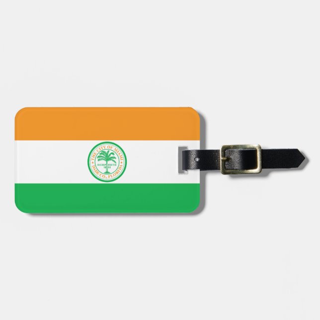 Flag of Miami, Florida Luggage Tag (Front Horizontal)