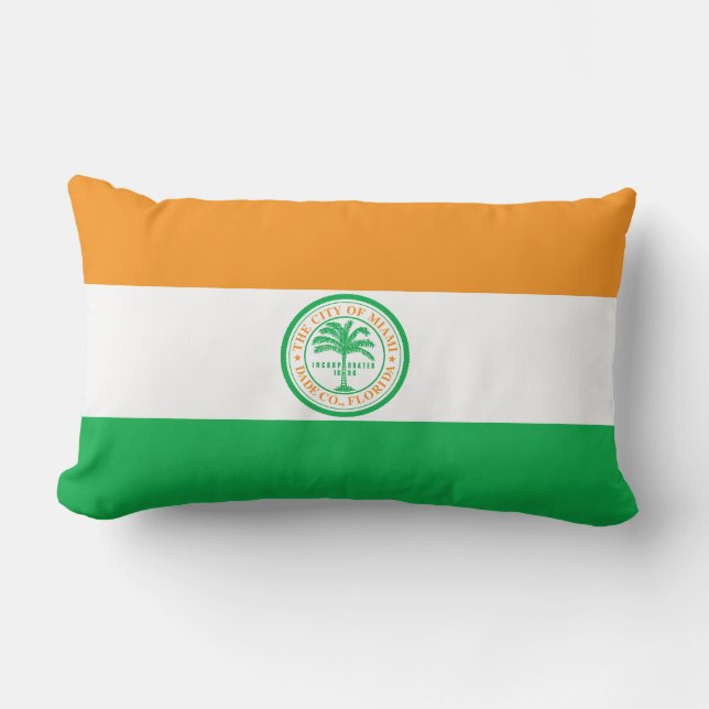 Flag of Miami, Florida Lumbar Pillow (Front)