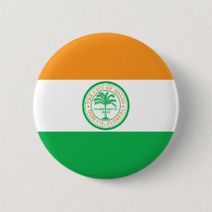 Flag of Miami, Florida Pinback Button