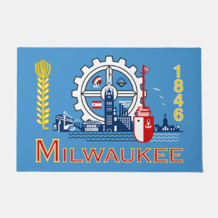 Flag of Milwaukee (Wisconsin) Doormat