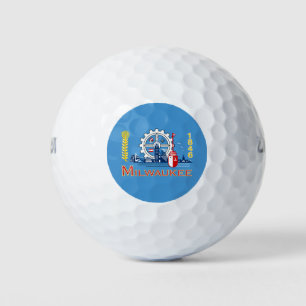 Flag of Milwaukee, Wisconsin Golf Balls