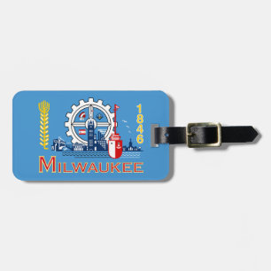 Flag of Milwaukee, Wisconsin Luggage Tag