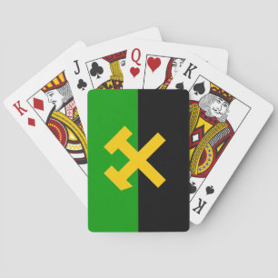 Flag of Miners and Mine Workers Playing Cards