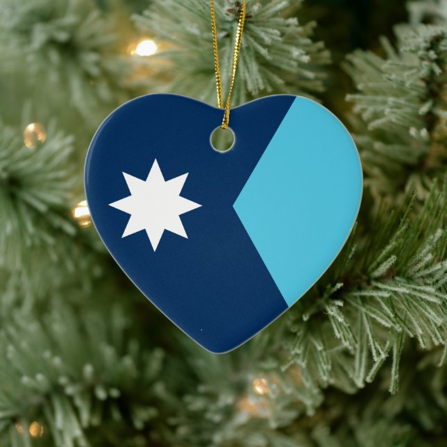 Flag of Minnesota Ceramic Tree Decoration (Tree)