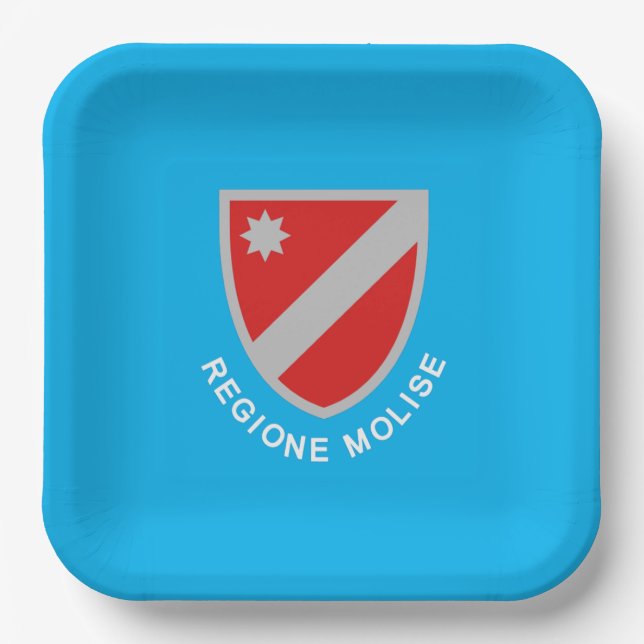 Flag of Molise (Italy)  Paper Plate (Front)