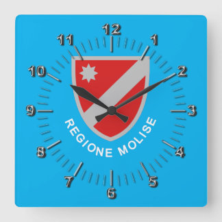 Flag of Molise (Italy) Square Wall Clock