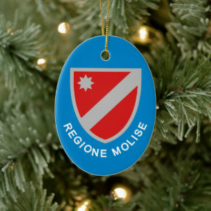 Flag of Molise Region, Italy Ceramic Tree Decoration
