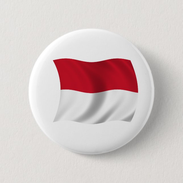 Flag of Monaco 6 Cm Round Badge (Front)