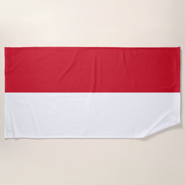 Flag of Monaco Beach Towel (Front)