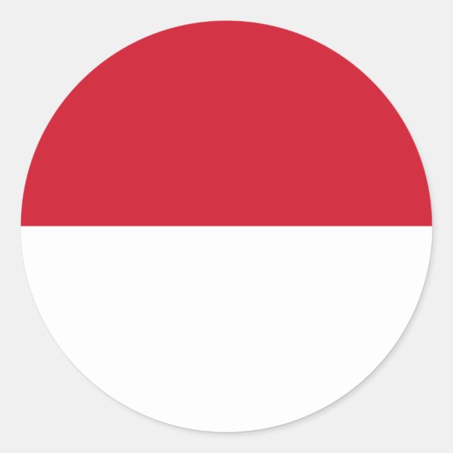 Flag of Monaco Classic Round Sticker (Front)