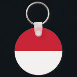 Flag of Monaco Key Ring<br><div class="desc">Flag of Monaco</div>