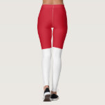 Flag of Monaco Leggings<br><div class="desc">This design features the national flag of Monaco (officially the Principality of Monaco), which is a sovereign city-state, country and microstate on the French Riviera in Western Europe. It is bordered by France to the north, east and west and by the Mediterranean Sea to the south. The principality is widely...</div>