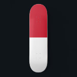 Flag of Monaco Skateboard<br><div class="desc">This design features the national flag of Monaco (officially the Principality of Monaco), which is a sovereign city-state, country and microstate on the French Riviera in Western Europe. It is bordered by France to the north, east and west and by the Mediterranean Sea to the south. The principality is widely...</div>