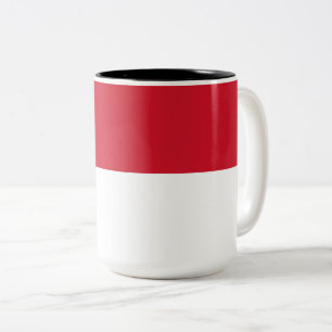 Flag of Monaco Two-Tone Coffee Mug