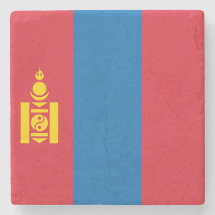 Flag of Mongolia Stone Coaster