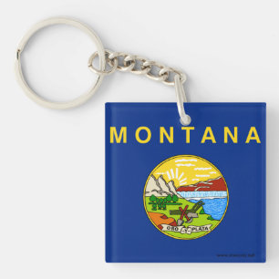 Flag of Montana Key Ring