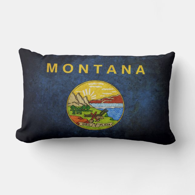 Flag of Montana Lumbar Cushion (Front)