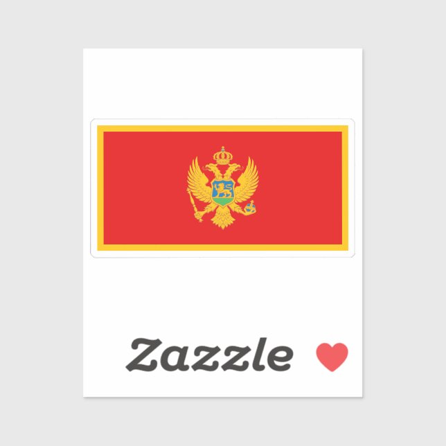 Flag of Montenegro custom-cut  (Sheet)