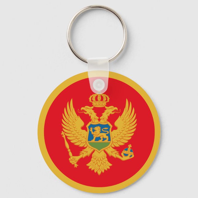 Flag of Montenegro Key Ring (Front)