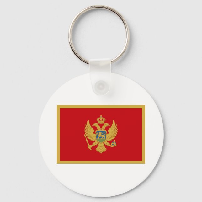 Flag of Montenegro Key Ring (Front)