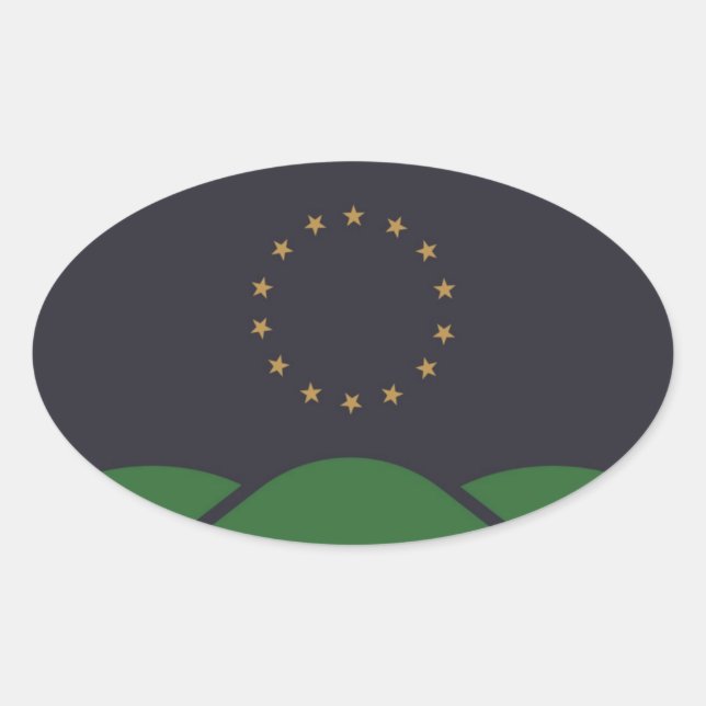 Flag of Montpelier, Vermont Oval Sticker (Front)