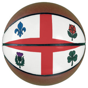 Flag of Montreal, province of QUEBEC, CANADA Basketball