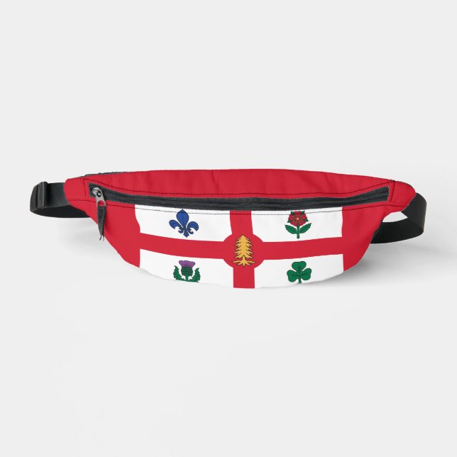 Flag of Montreal, Quebec Bum Bags (Front)