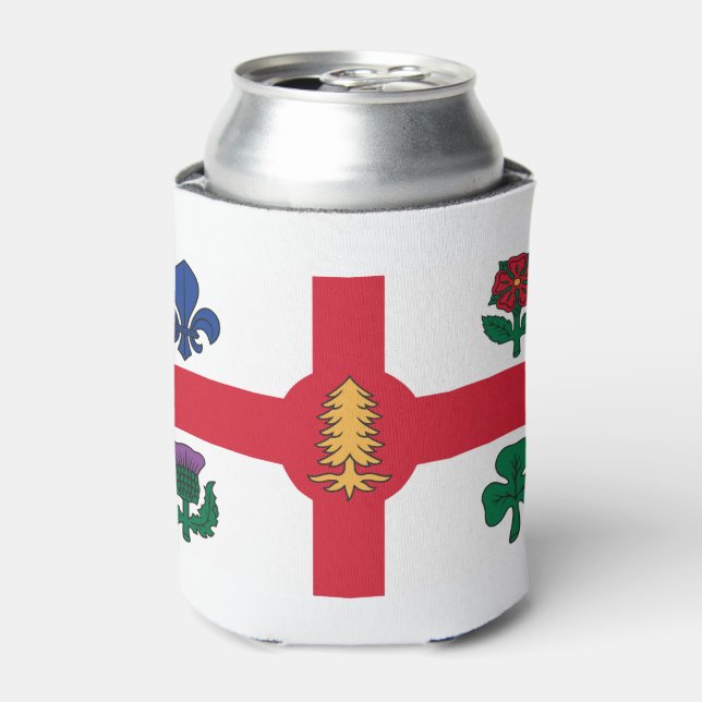 Flag of Montreal, Quebec Can Cooler (Can Front)