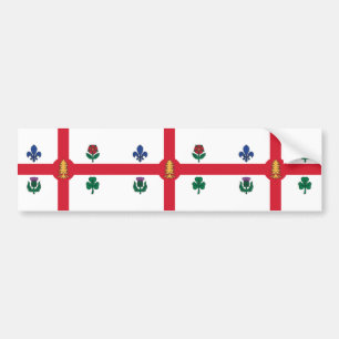 Flag of Montreal (Quebec, Canada) Bumper Sticker