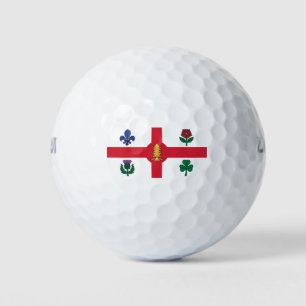 Flag of Montreal (Quebec, Canada) Golf Balls
