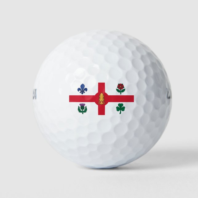 Flag of Montreal (Quebec, Canada) Golf Balls (Front)