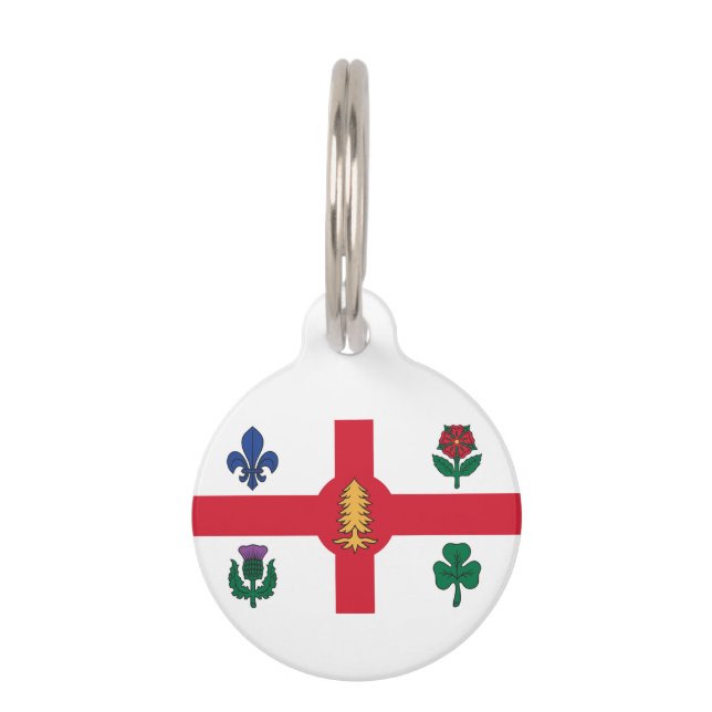 Flag of Montreal, Quebec Pet ID Tag (Front)