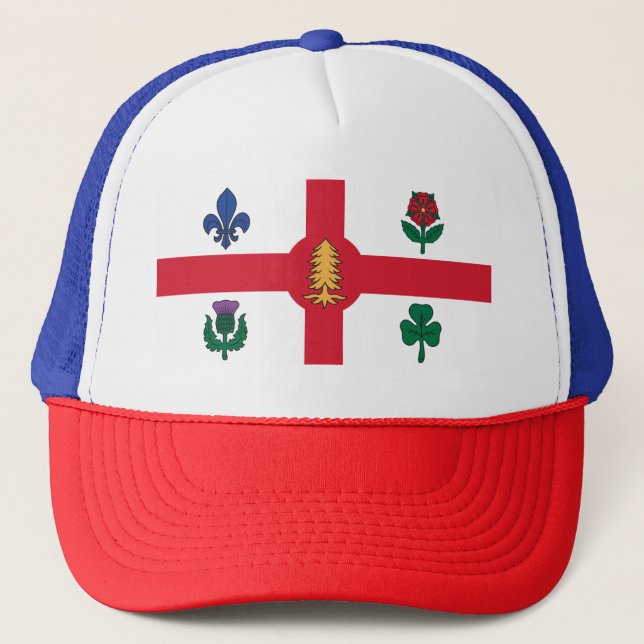 Flag of Montreal, Quebec Trucker Hat (Front)