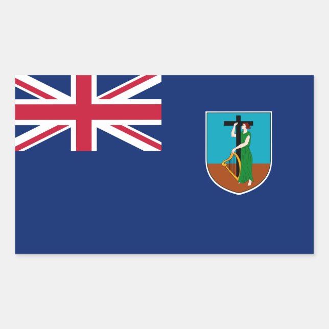 Flag of Montserrat Rectangular Sticker (Front)