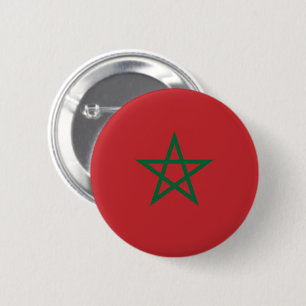 Flag of Morocco 6 Cm Round Badge