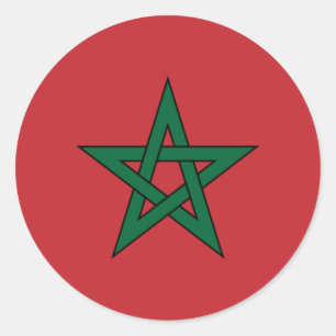 Flag of Morocco Classic Round Sticker