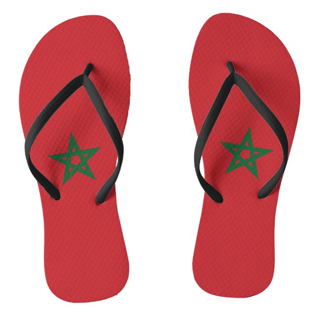 Flag of Morocco Jandals (Footbed)