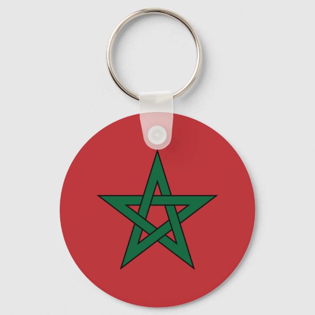 Flag of Morocco Key Ring (Front)