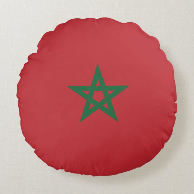 Flag of Morocco Round Cushion (Front)