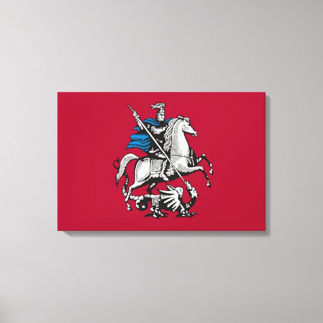 Flag of Moscow (Russian Capital City) Canvas Print (Front)