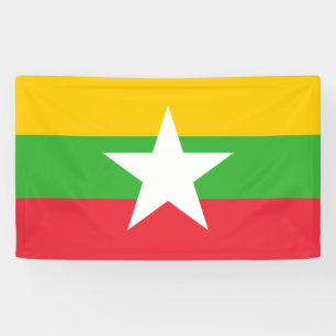 Flag of Myanmar (Burma) Banner