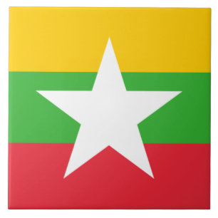 Flag of Myanmar (Burma) Tile