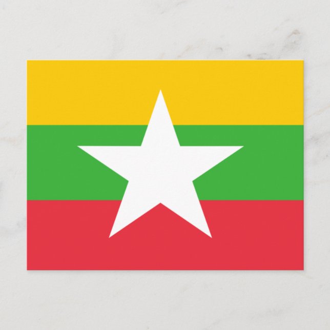 Flag of Myanmar Postcard (Front)