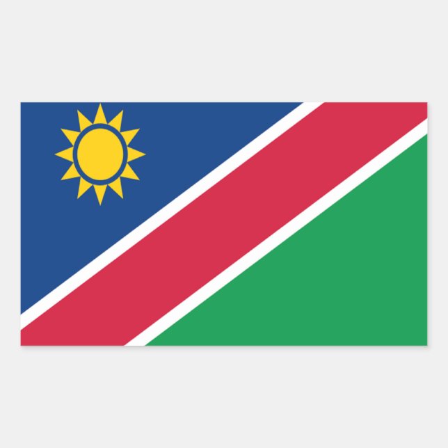Flag of Namibia Rectangular Sticker (Front)
