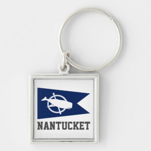 Flag of Nantucket, Massachusetts Key Ring